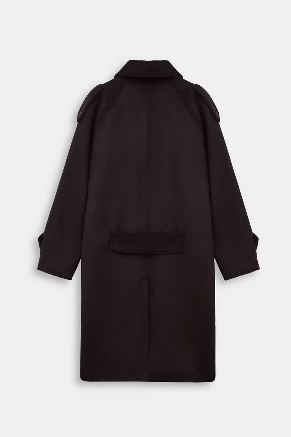Ανδρικό Μακρύ Παλτό Oversized με Σταυρωτό Κούμπωμα – Καφέ