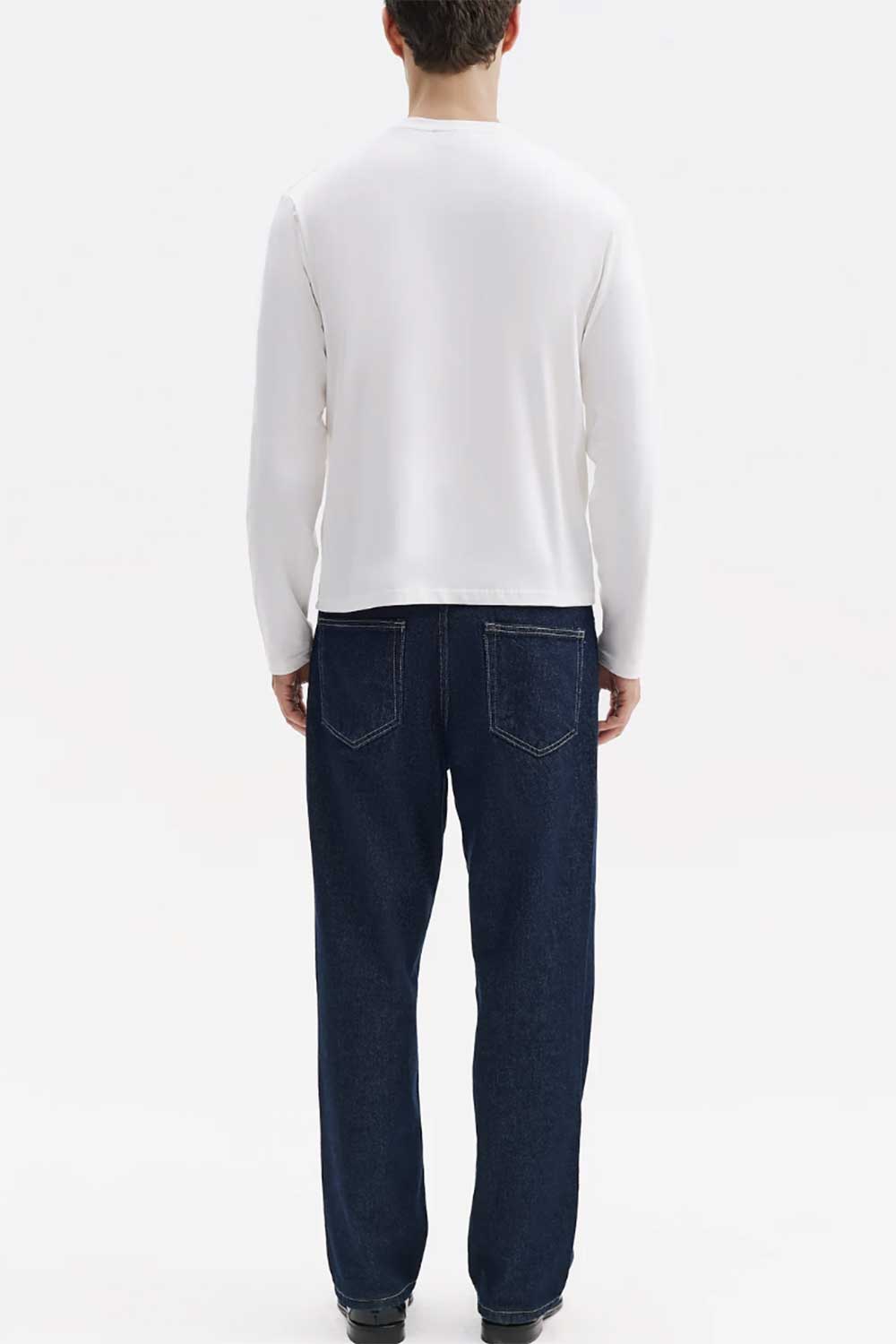 Ανδρική Μακρυμάνικη Μπλούζα Basic Regular Fit – Λευκό