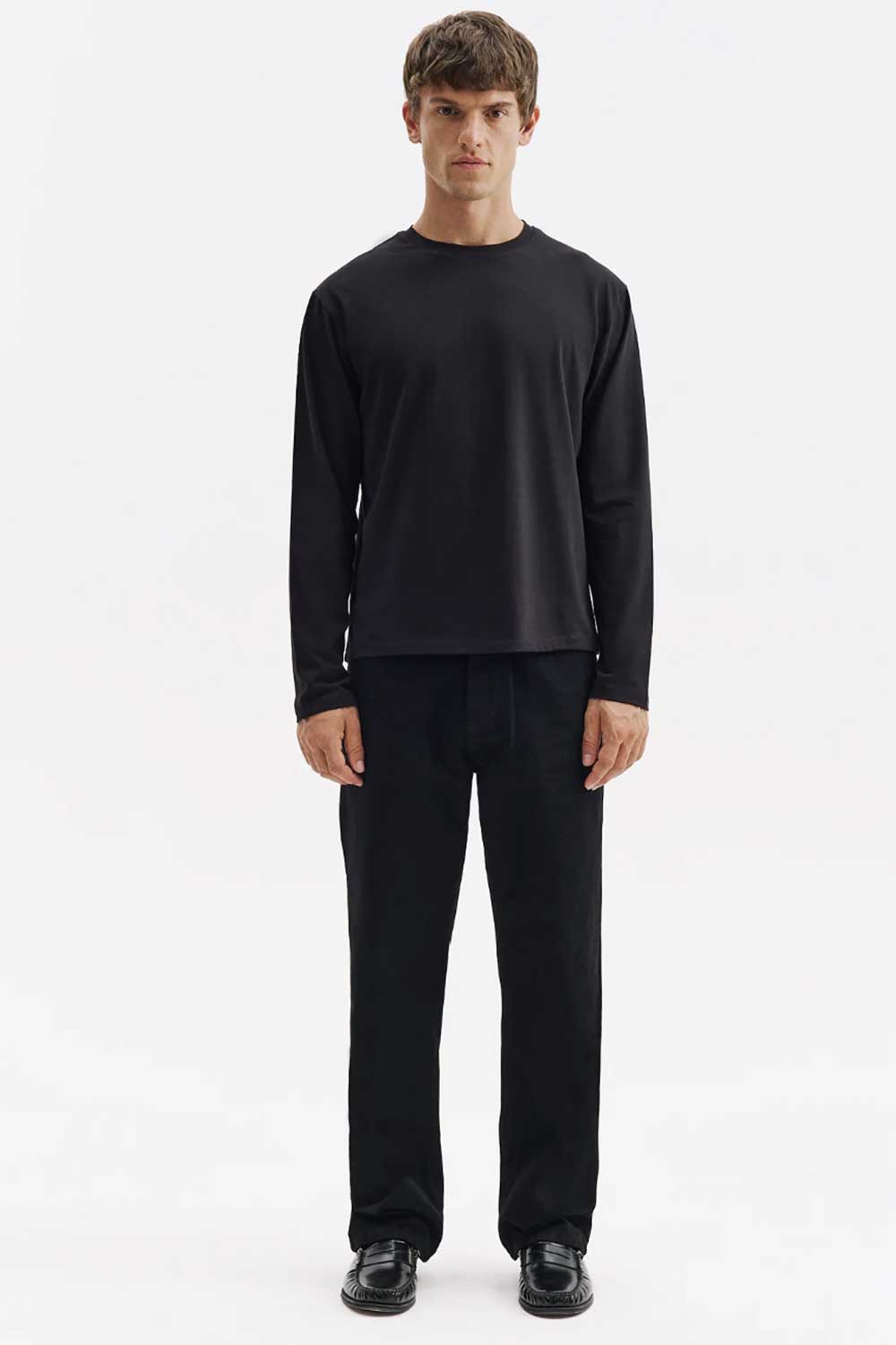 Ανδρική Μακρυμάνικη Μπλούζα Basic Regular Fit – Μαύρο