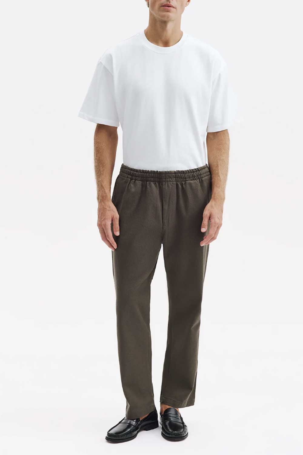 Ανδρικό Σετ Gabardine Oversized με Πουκάμισο & Παντελόνι – Χακί