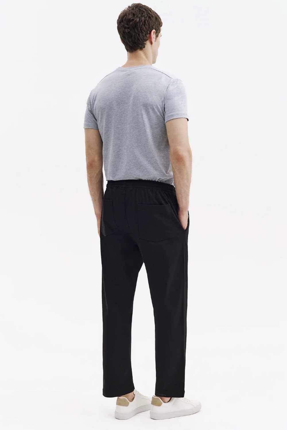 Ανδρικό Σετ Gabardine Oversized με Πουκάμισο & Παντελόνι –Μαύρο