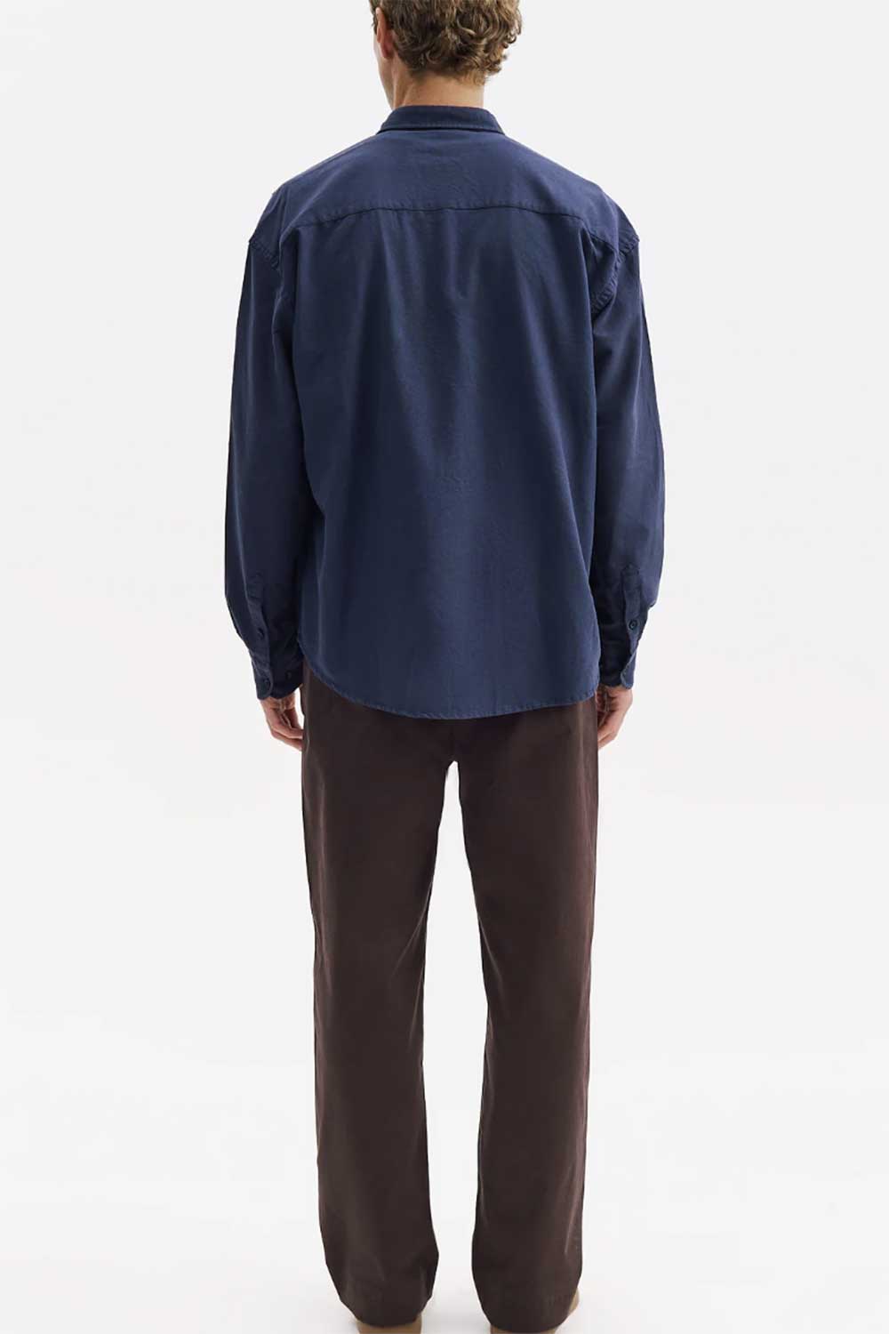 Ανδρικό Πουκάμισο Oxford Oversized 100% Βαμβακερό – Σκούρο Μπλε