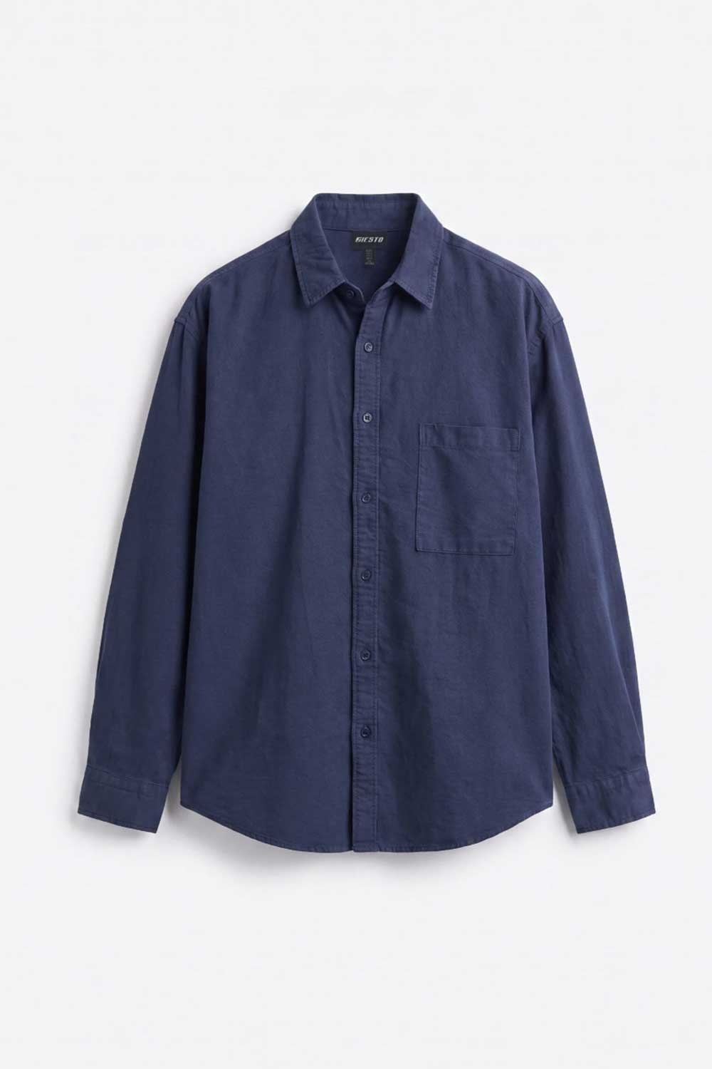 Ανδρικό Πουκάμισο Oxford Oversized 100% Βαμβακερό – Σκούρο Μπλε