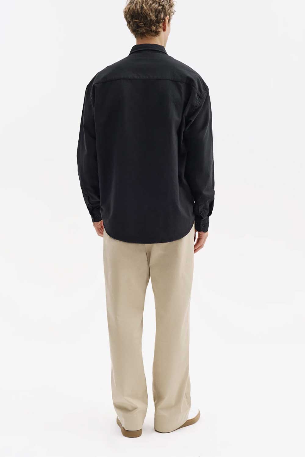 Ανδρικό Πουκάμισο Oxford Oversized 100% Βαμβακερό – Μαύρο