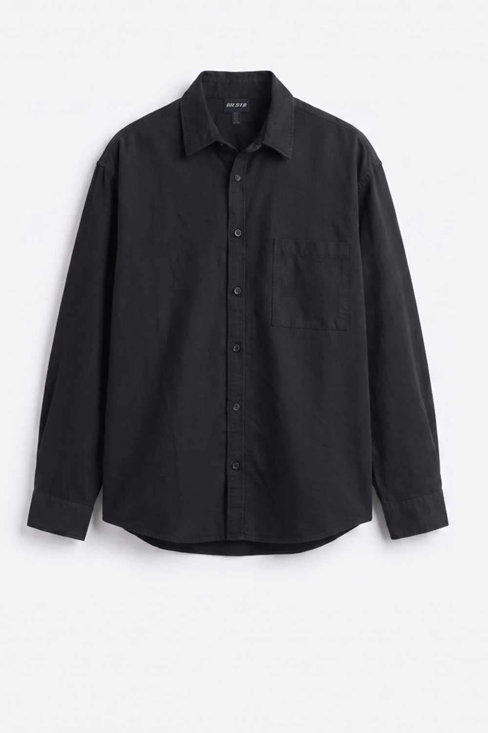 Ανδρικό Πουκάμισο Oxford Oversized 100% Βαμβακερό – Μαύρο
