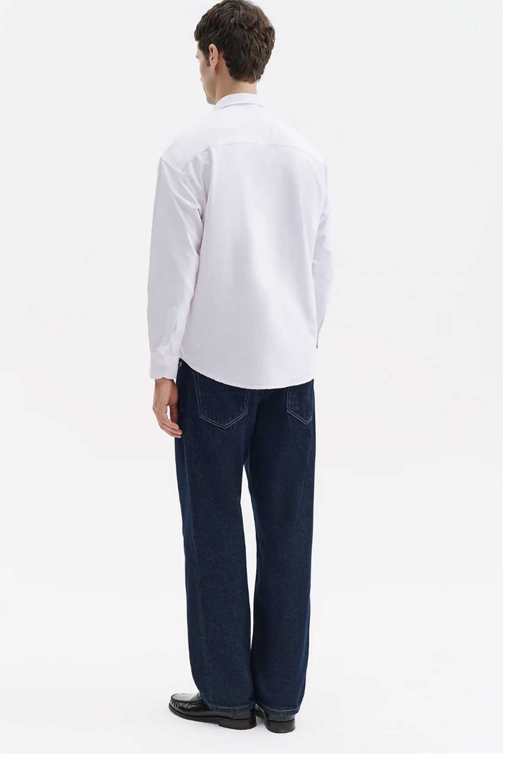 Ανδρικό Πουκάμισο Oxford Oversized 100% Βαμβακερό – Λευκό