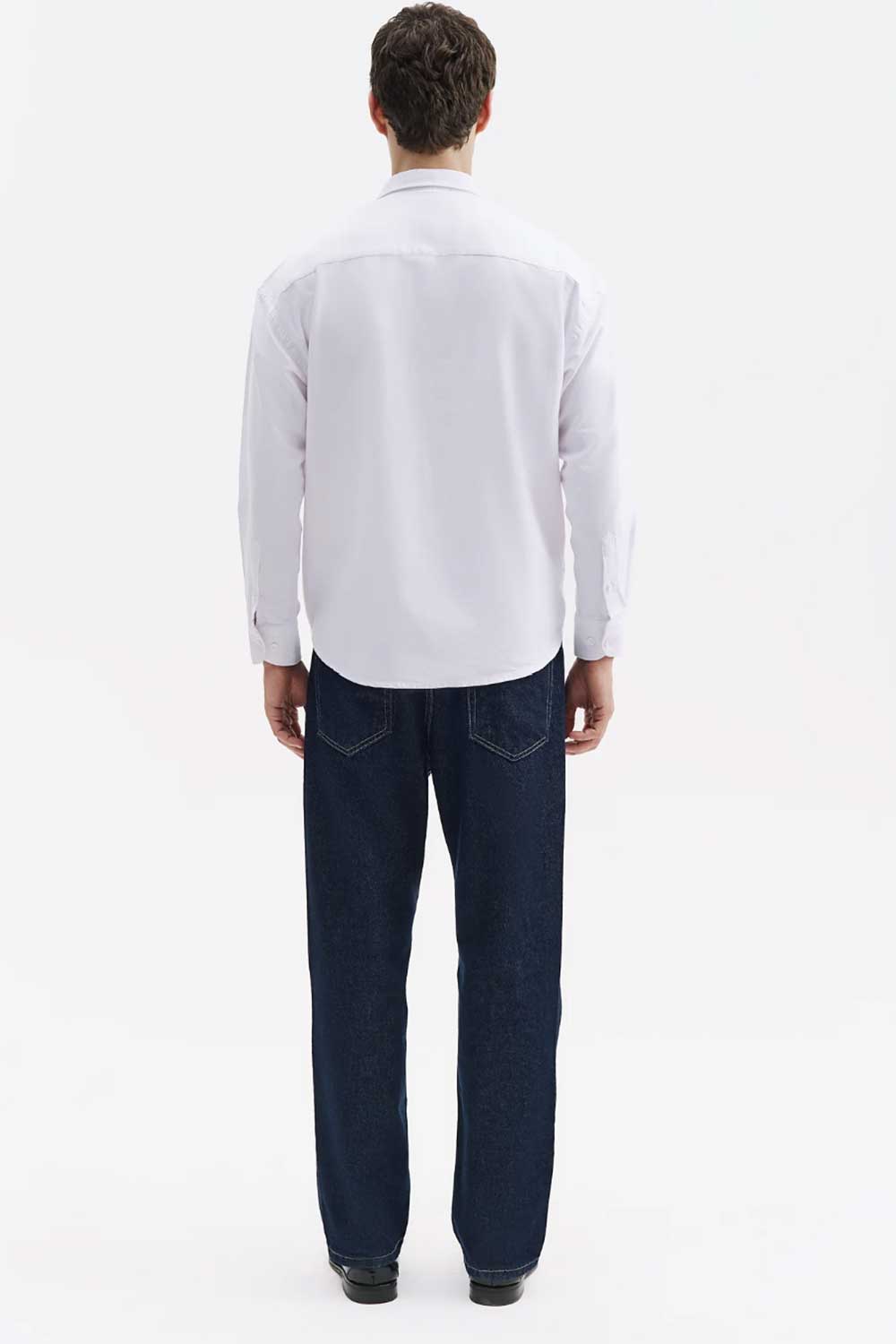 Ανδρικό Πουκάμισο Oxford Oversized 100% Βαμβακερό – Λευκό
