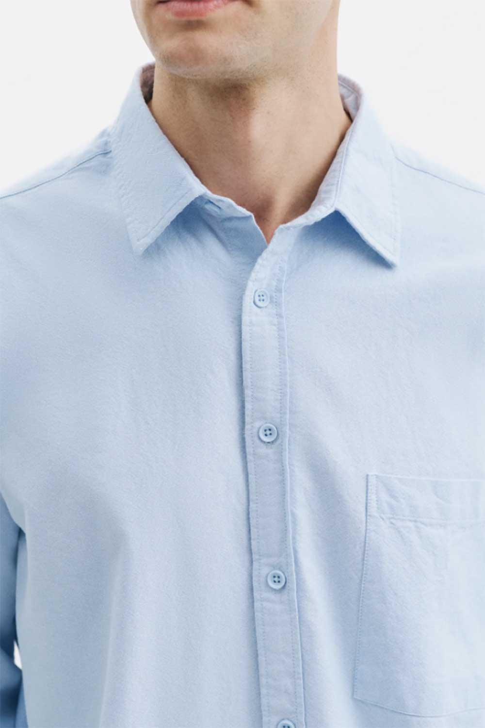 Ανδρικό Πουκάμισο Oxford Oversized 100% Βαμβακερό – Γαλάζιο