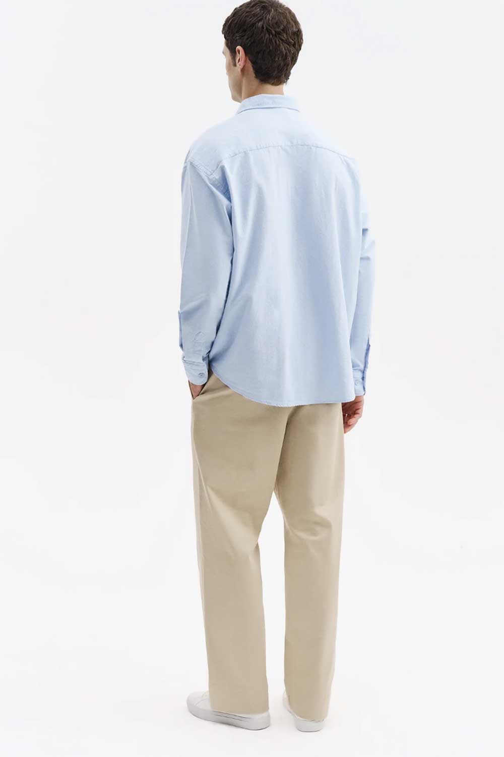 Ανδρικό Πουκάμισο Oxford Oversized 100% Βαμβακερό – Γαλάζιο